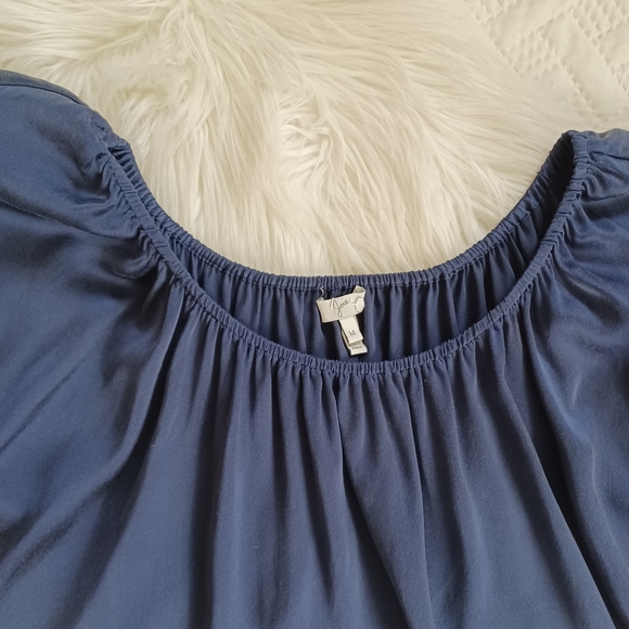 {Joie} Dark Blue Silk Top - Picture 2 of 4